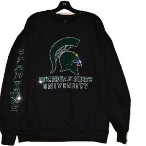 Michigan State rhinestone sweatshirt S M L XL 2X 3X 4X 5X